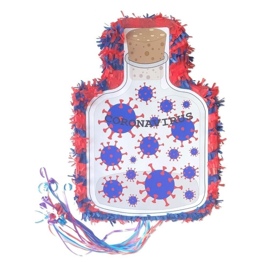 The Pinata Architect Large Virus Theme Birthday Party Pinata Red White Blue